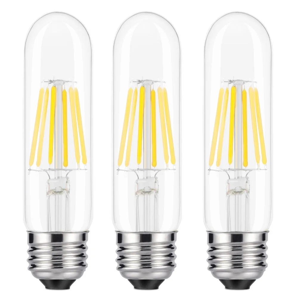 Kohree 3 Packs Edison T10 Led Filament Lamp, 6w 110v Dimmable Tubular Light Clear Bulbs 4000K E26 Base, Natural Whtie
Kohree 3 Packs Edison T10 Led Filament Lamp, 6w 110v Dimmable Tubular Light Clear Bulbs 4000K E26 Base, Natural Whtie