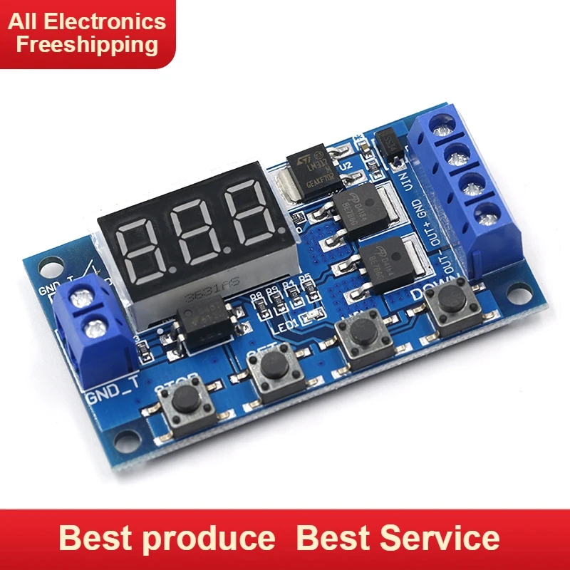 Trigger Cycle Timer Delay Switch 12 24V Circuit Board Dual MOS Tube Control Module
Trigger Cycle Timer Delay Switch 12 24V Circuit Board Dual MOS Tube Control Module
