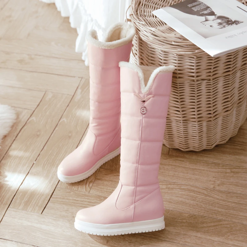 S.Romance Plus Size 34-43 Women Boots Fashion Round Toe Snow Boots Slip-On Female Winter Knee Boot Woman Shoes Black White SB164
S.Romance Plus Size 34-43 Women Boots Fashion Round Toe Snow Boots Slip-On Female Winter Knee Boot Woman Shoes Black White SB164
