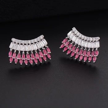 GODKI 15mm x 22mm Hot Pink Cubic Zirconia CZ Engagement Women Wedding Party Nightclub Dressing Up everyday Earring
GODKI 15mm x 22mm Hot Pink Cubic Zirconia CZ Engagement Women Wedding Party Nightclub Dressing Up everyday Earring