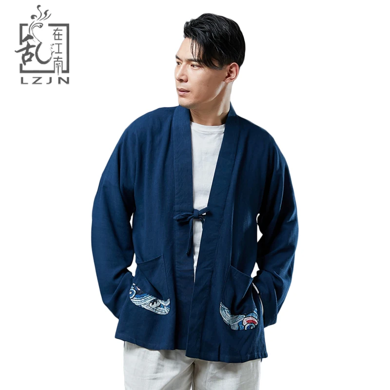 LZJN Tie Kimono Casual Mens Jacket 2019 Summer Autumn Linen Cardigan Chinese Tops Open Stitch Shirt Patchwork Pockets Harajuku
LZJN Tie Kimono Casual Mens Jacket 2019 Summer Autumn Linen Cardigan Chinese Tops Open Stitch Shirt Patchwork Pockets Harajuku