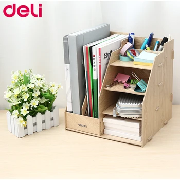 Deli Wood file frame DIY portfolio file rack wood desktop receiving multi-layer file tray different type document trays
Deli Wood file frame DIY portfolio file rack wood desktop receiving multi-layer file tray different type document trays