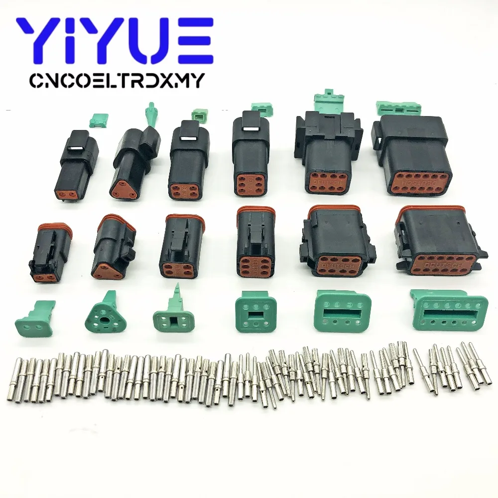 Deutsch DT 2-12 with Solid Pins Waterproof Electrical Wire Connector plug Kit 22-16AWG Engine/Gearbox waterproof electric Black
Deutsch DT 2-12 with Solid Pins Waterproof Electrical Wire Connector plug Kit 22-16AWG Engine/Gearbox waterproof electric Black