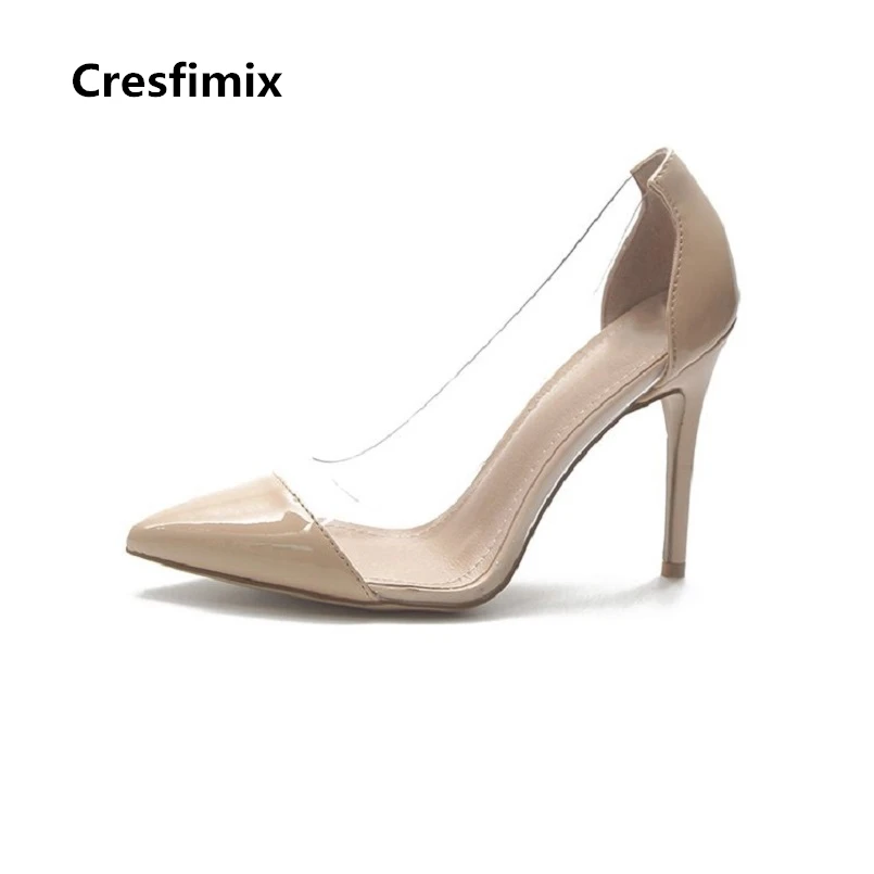 Cresfimix woman cool comfortable spring summer transparent high heel shoes lady casual pointed toe transparent high heels b2632
Cresfimix woman cool comfortable spring summer transparent high heel shoes lady casual pointed toe transparent high heels b2632