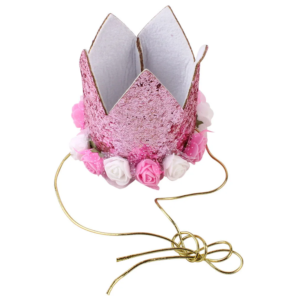 Bowknot Hat Birthday Costume Reusable Cute Decor Photo Props Elastic Pets Accessories Glitter Crown Headwear Party Dog Cat |