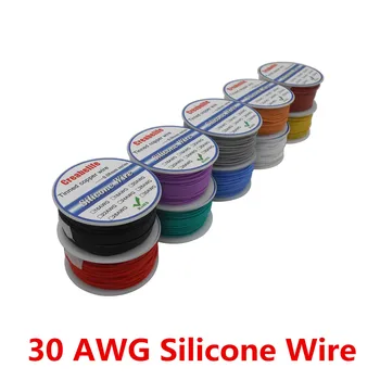 50m 30 AWG Flexible Silicone Wire RC Cable Line With 10 Colors to Select With Spool Tinned Copper Wire Electrical Wire
50m 30 AWG Flexible Silicone Wire RC Cable Line With 10 Colors to Select With Spool Tinned Copper Wire Electrical Wire