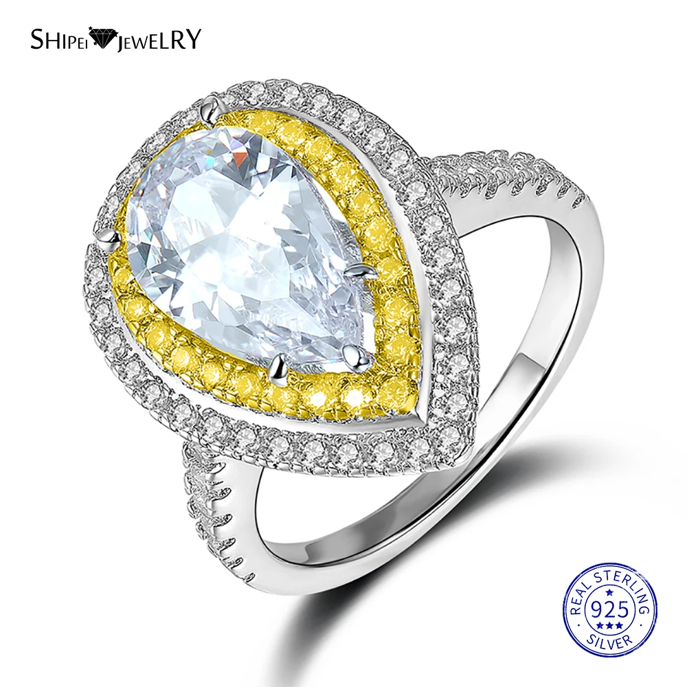 Shipei 100% 925 Sterling Silver Fine Jewelry Yellow Pink White Sapphire Water Drop Wedding Coctail Ring for Women Valentines Day
Shipei 100% 925 Sterling Silver Fine Jewelry Yellow Pink White Sapphire Water Drop Wedding Coctail Ring for Women Valentines Day