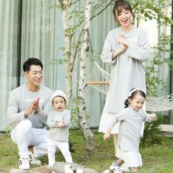 Dad and Son Christmas Clothes T Shirt Autumn O-neck Letter Print Sweater Mother and Daughter 2pcs Skirt Matching Outfits QZ079
Dad and Son Christmas Clothes T Shirt Autumn O-neck Letter Print Sweater Mother and Daughter 2pcs Skirt Matching Outfits QZ079