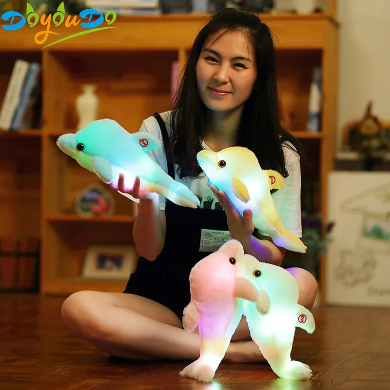 32cm Creative Luminous Dolphin Plush Doll Glowing Pillow Colorful LED Light Plush Animal Toys Kids Children Gift
32cm Creative Luminous Dolphin Plush Doll Glowing Pillow Colorful LED Light Plush Animal Toys Kids Children Gift