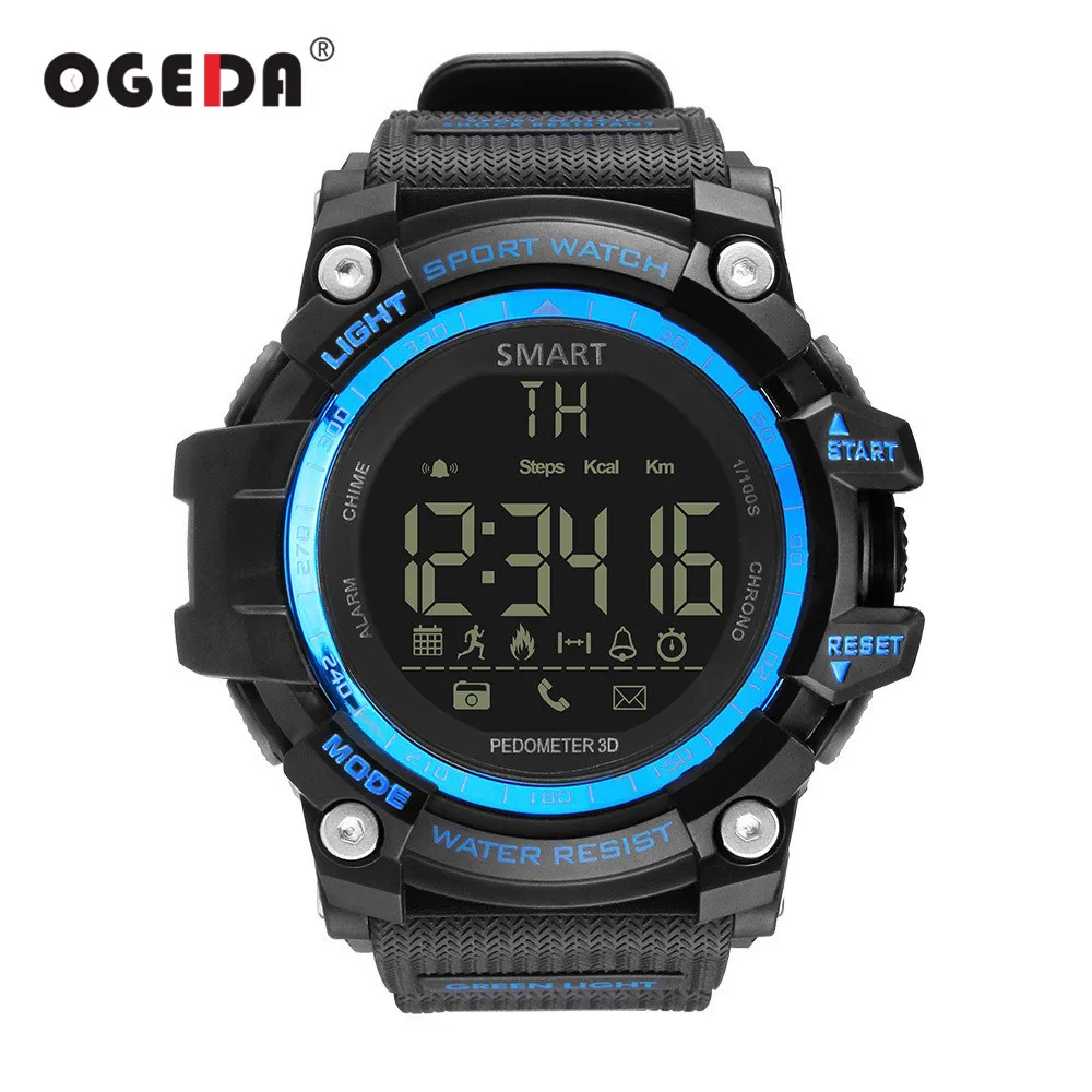 Фото OGEDA Men Smart Watch Waterproof IP68 Swimming Ultra-long Standby Outdoor Bluetooth 4.0 Sport Smartwatch For IOS Android Phone | Наручные