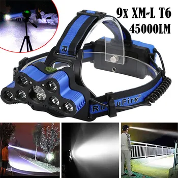 45000 LM 9X XM-L T6 LED Rechargeable Headlamp Headlight Travel Head Torch Safety & Survival Z0105
45000 LM 9X XM-L T6 LED Rechargeable Headlamp Headlight Travel Head Torch Safety & Survival Z0105