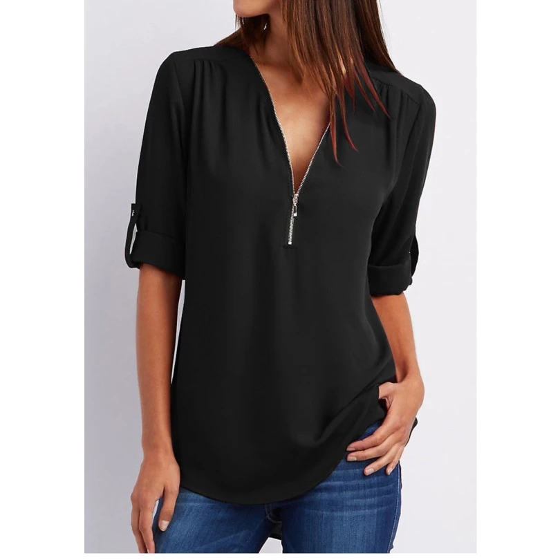 Women Shirts Summer Autumn Casual V-neck Chiffon Blouse Women Top Camisa Feminina Long Sleeve Black White Ladies Blouses Shirt
Women Shirts Summer Autumn Casual V-neck Chiffon Blouse Women Top Camisa Feminina Long Sleeve Black White Ladies Blouses Shirt