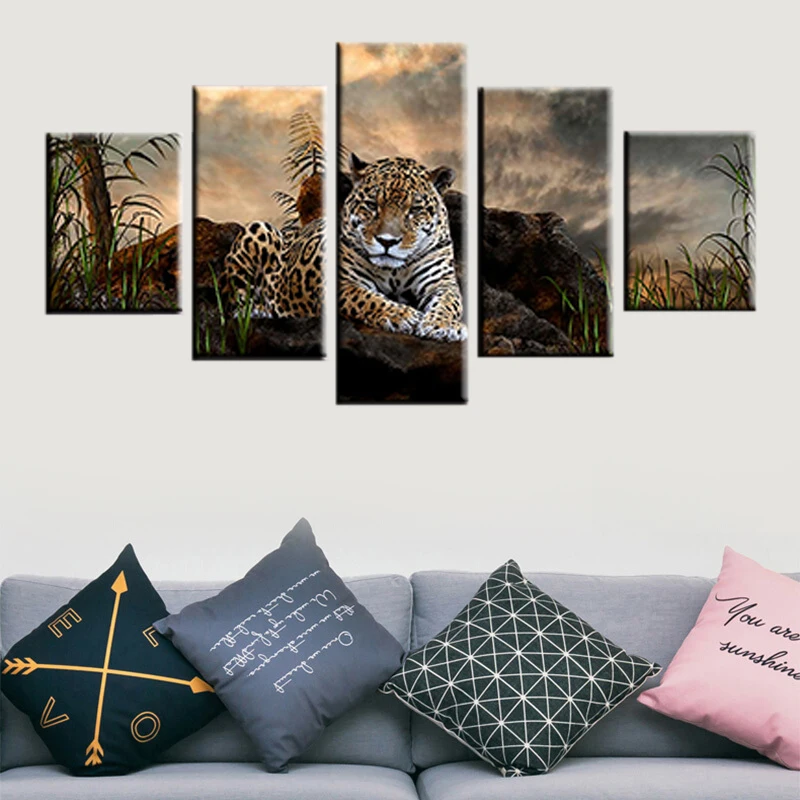 Modern nordic poster 5 panel animal leopard and cat green grass landscape wall art HD print canvas modular picture decoration
Modern nordic poster 5 panel animal leopard and cat green grass landscape wall art HD print canvas modular picture decoration