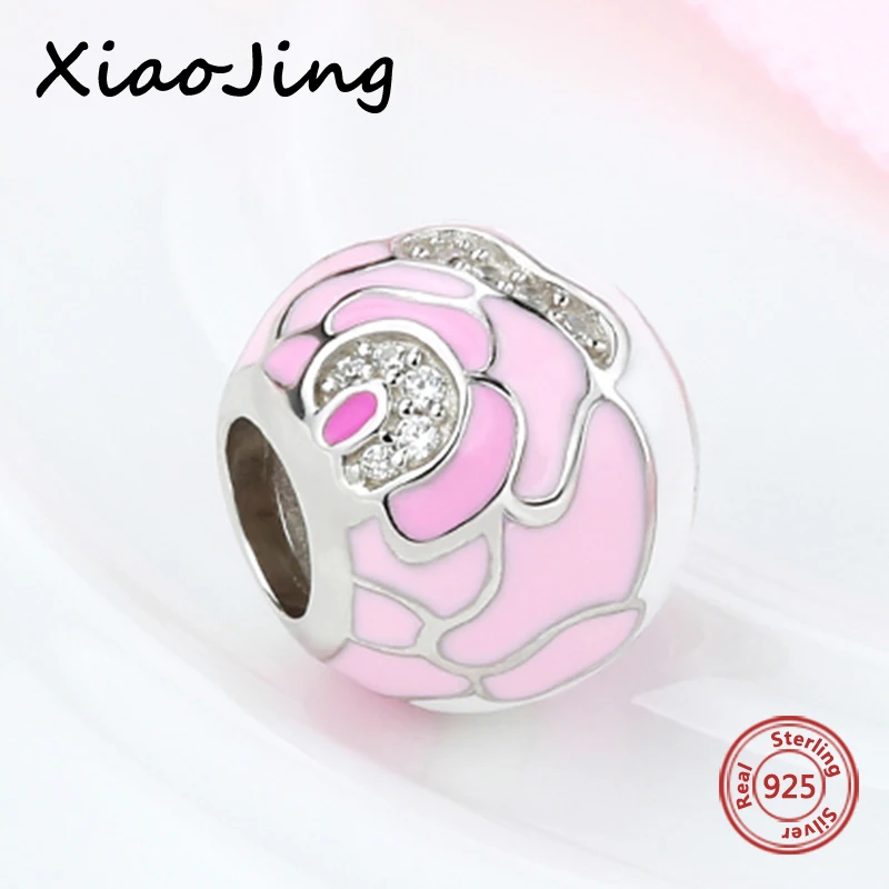 100% 925 Sterling Silver rose charms with pink enamel flower petal and clear CZ Fit original European Bracelets Jewelry for Gift
100% 925 Sterling Silver rose charms with pink enamel flower petal and clear CZ Fit original European Bracelets Jewelry for Gift