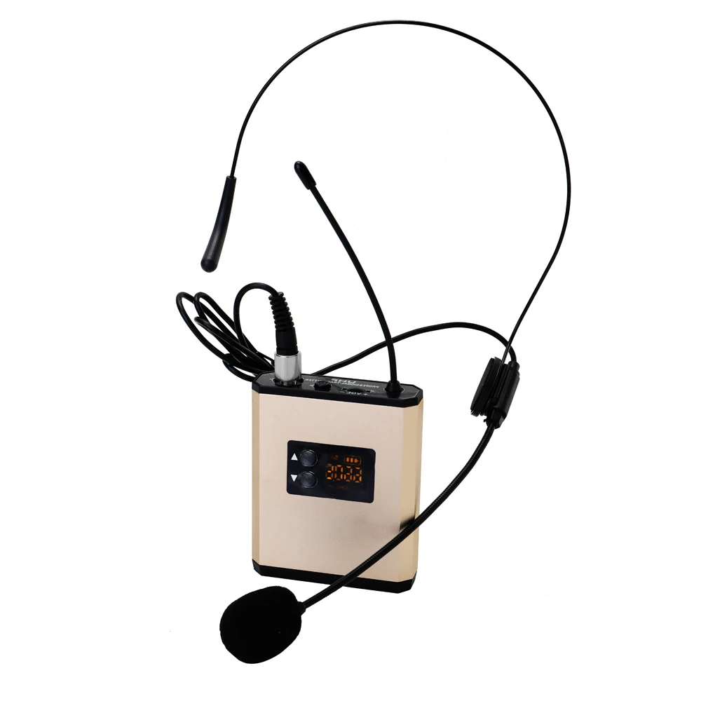 UHF Wireless Headset Portable Recharage Wireless Transmitter Receiver Microphone System with Speech Teacher Bodypack
UHF Wireless Headset Portable Recharage Wireless Transmitter Receiver Microphone System with Speech Teacher Bodypack