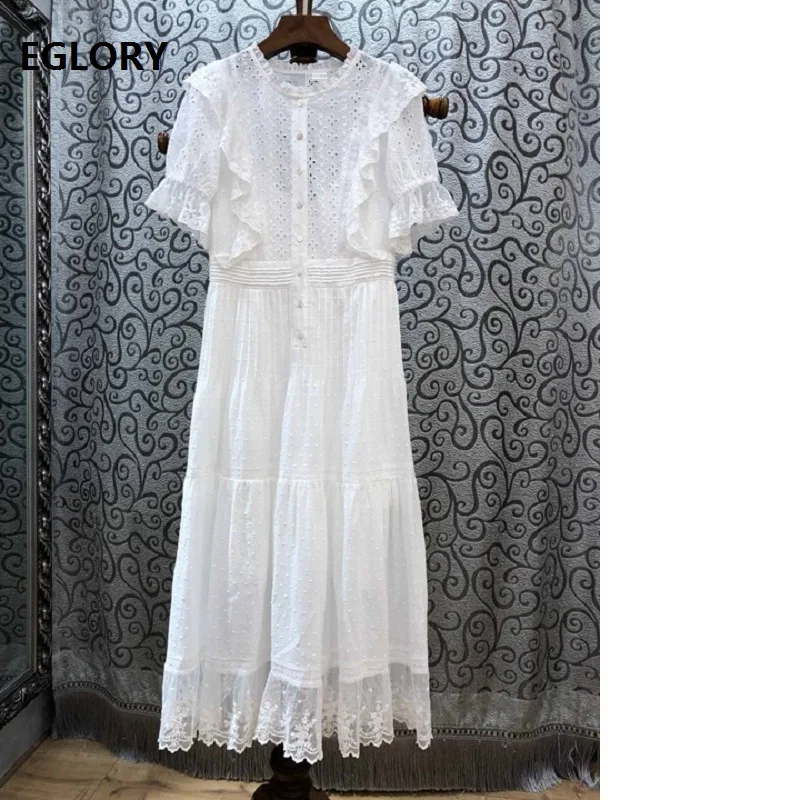 White Dress 2019 Spring Summer Party Princess Women's Dress O-Neck Lace Patchwork Mid-Calf Length Hollow Out Embroidery Dress
White Dress 2019 Spring Summer Party Princess Women's Dress O-Neck Lace Patchwork Mid-Calf Length Hollow Out Embroidery Dress