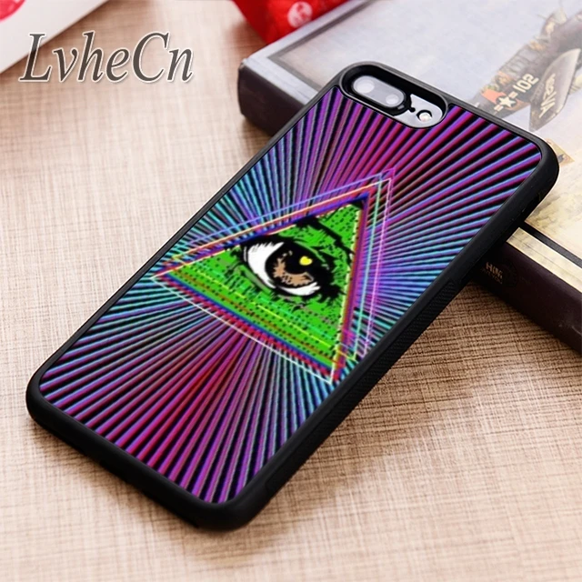 LvheCn All Seeing Eye Trippy Illuminati phone Case For iPhone 5 6 6s 7 8 plus X XR XS max 11 12 Pro Samsung Galaxy S7 S8 S9 S10 | Мобильные