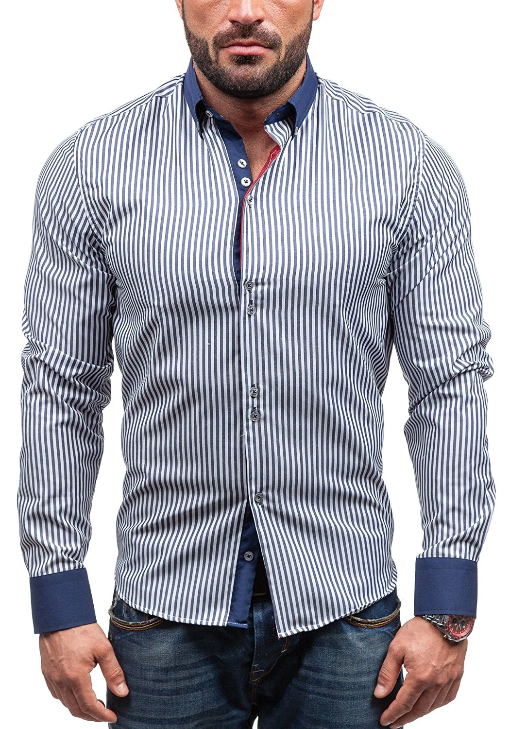 Brand 2018 Hot Sale Fashion Male Shirt Long-Sleeves Tops Simple Stripes Mens Dress Shirts Slim Men Shirt XXXL
Brand 2018 Hot Sale Fashion Male Shirt Long-Sleeves Tops Simple Stripes Mens Dress Shirts Slim Men Shirt XXXL