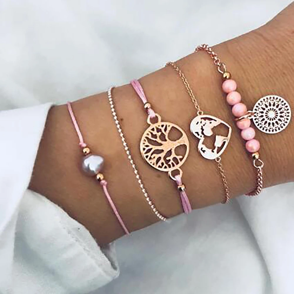 Bohemian Charm Bracelets Sets For Women Heart Tree of Life Pearl Beads Bracelets Bangles Jewelry Fashion Valentine's Day Gifts
Bohemian Charm Bracelets Sets For Women Heart Tree of Life Pearl Beads Bracelets Bangles Jewelry Fashion Valentine's Day Gifts