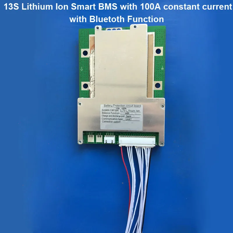 13S 48V Smart Bluetooth BMS for 54.6V Battery with 100A constant charge and discharge current for electric motorcycle PCB
13S 48V Smart Bluetooth BMS for 54.6V Battery with 100A constant charge and discharge current for electric motorcycle PCB