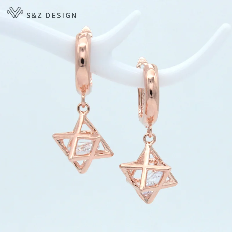 S&Z 2019 Hollow Triangular Square Star 585 Rose Gold Dangle Earrings For Women Vintage Anti-allergy Wedding Party Gift Eardrop
S&Z 2019 Hollow Triangular Square Star 585 Rose Gold Dangle Earrings For Women Vintage Anti-allergy Wedding Party Gift Eardrop