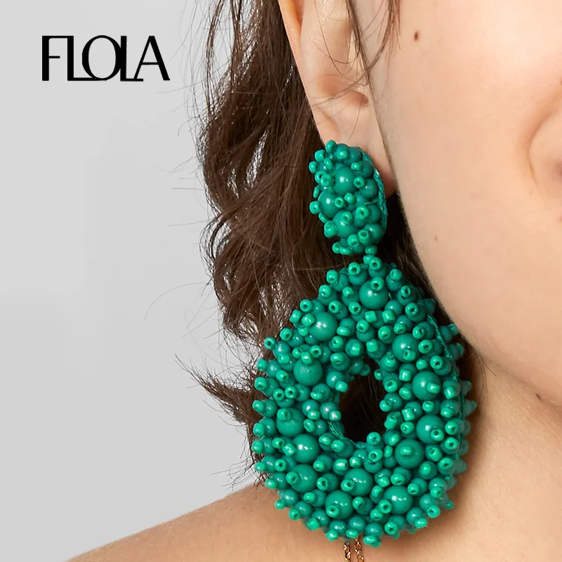 FLOLA 2019 Bohemia Drop Beads Earrings Woman Statement Handmade Beaded Earrings Dangle Bohemian Jewelry Big Pendientes ersp67
FLOLA 2019 Bohemia Drop Beads Earrings Woman Statement Handmade Beaded Earrings Dangle Bohemian Jewelry Big Pendientes ersp67