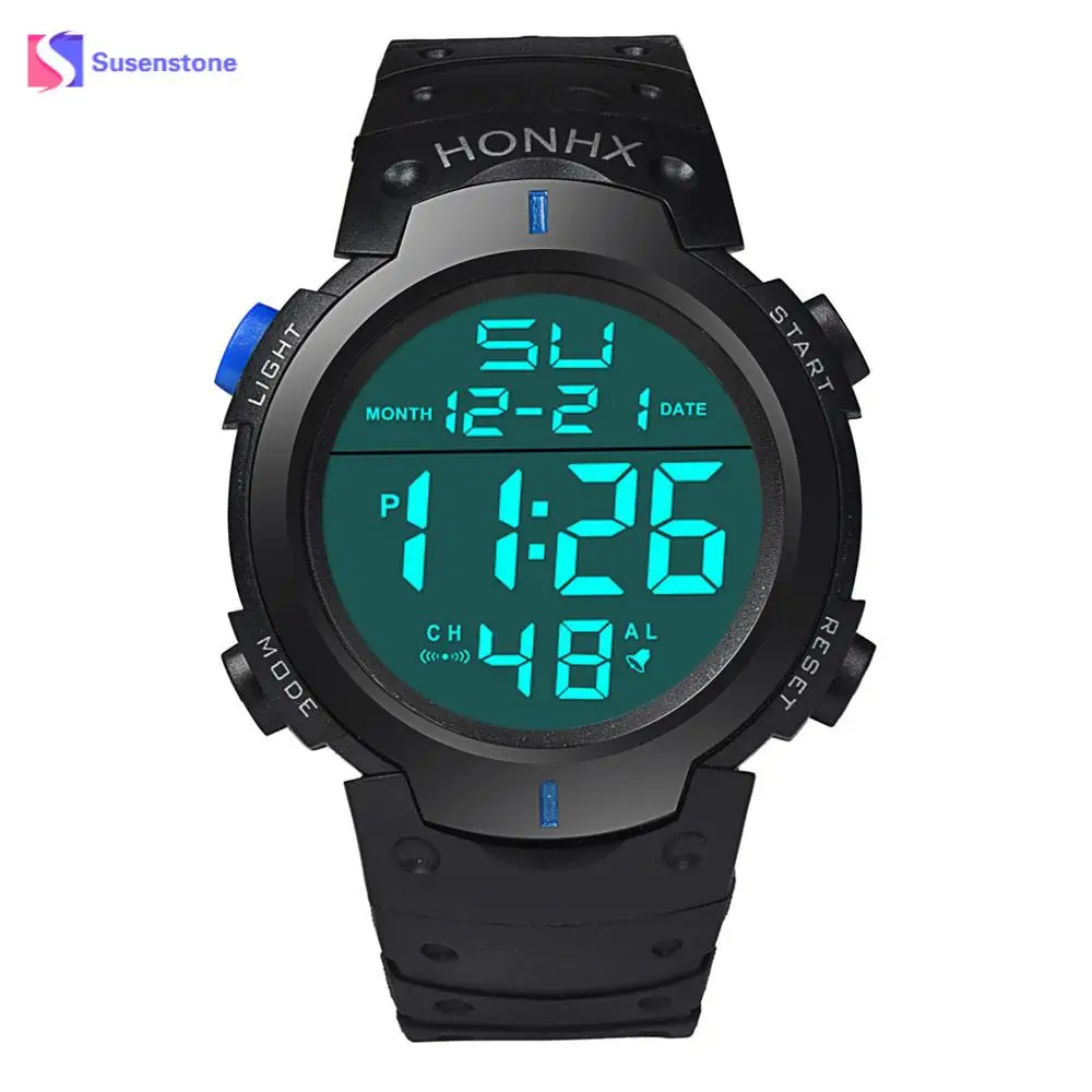 Fashion Brand Women men Sport Quartz Wristwatches Waterproof Men Boy LCD Digital Stopwatch Date Rubber Sport Luxury Wrist Watch
Fashion Brand Women men Sport Quartz Wristwatches Waterproof Men Boy LCD Digital Stopwatch Date Rubber Sport Luxury Wrist Watch