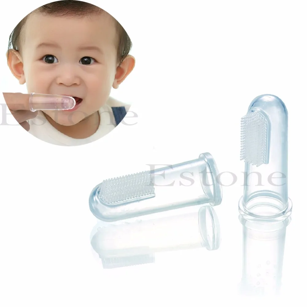 New 1Pc Kids Baby Infant Soft Silicone Finger Toothbrush Teeth Rubber Massager Brush Deciduous Tooth Brush With Clear
New 1Pc Kids Baby Infant Soft Silicone Finger Toothbrush Teeth Rubber Massager Brush Deciduous Tooth Brush With Clear