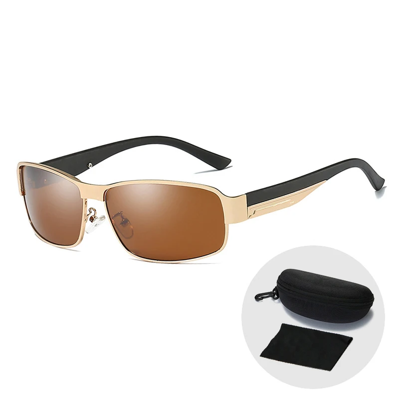Brand Metal Frame Men Polarized Sunglasses Fashion Vintage Rectangle Anti-glare Cool Outdoor Driving Sun Glasses with Zip Case
Brand Metal Frame Men Polarized Sunglasses Fashion Vintage Rectangle Anti-glare Cool Outdoor Driving Sun Glasses with Zip Case