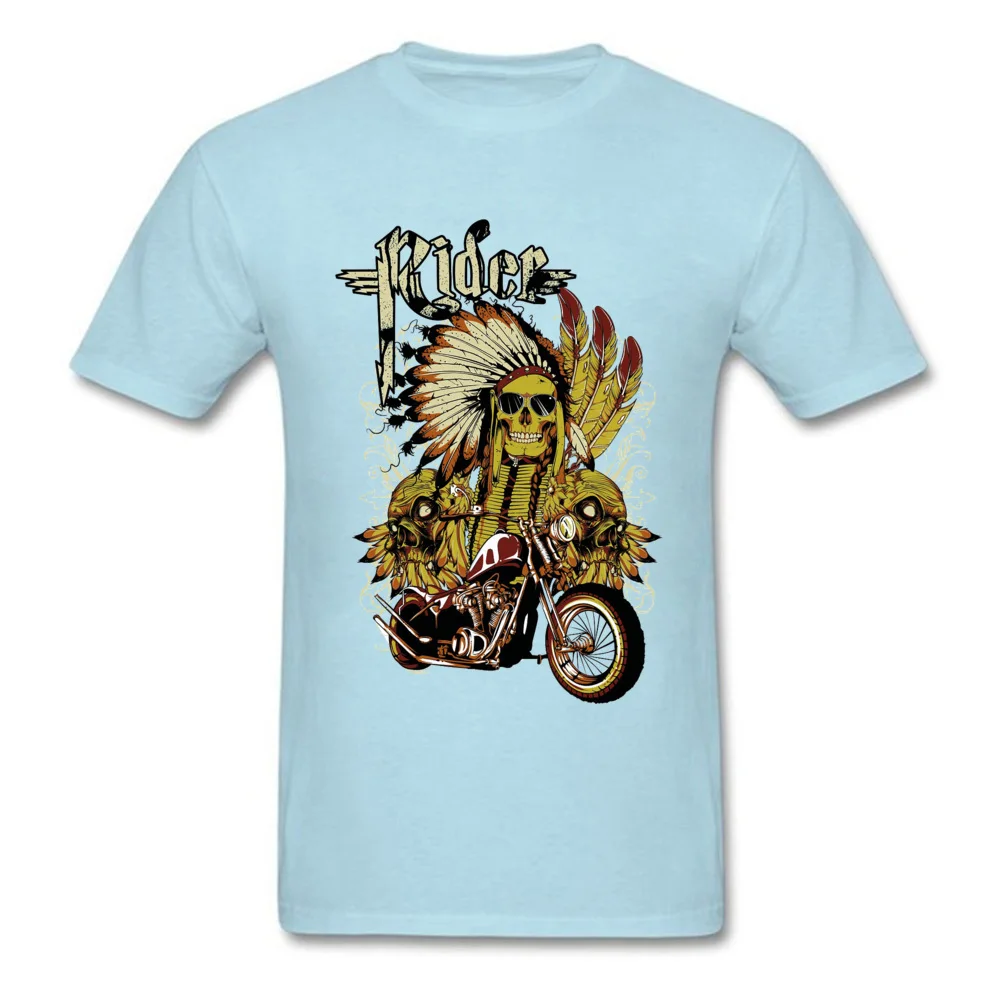 Indian-rider Short Sleeve Tops T Shirt NEW YEAR DAY Round Neck Cotton Fabric Men Tshirts Fitness Tight Tops Tees 2018 Newest Indian-rider light