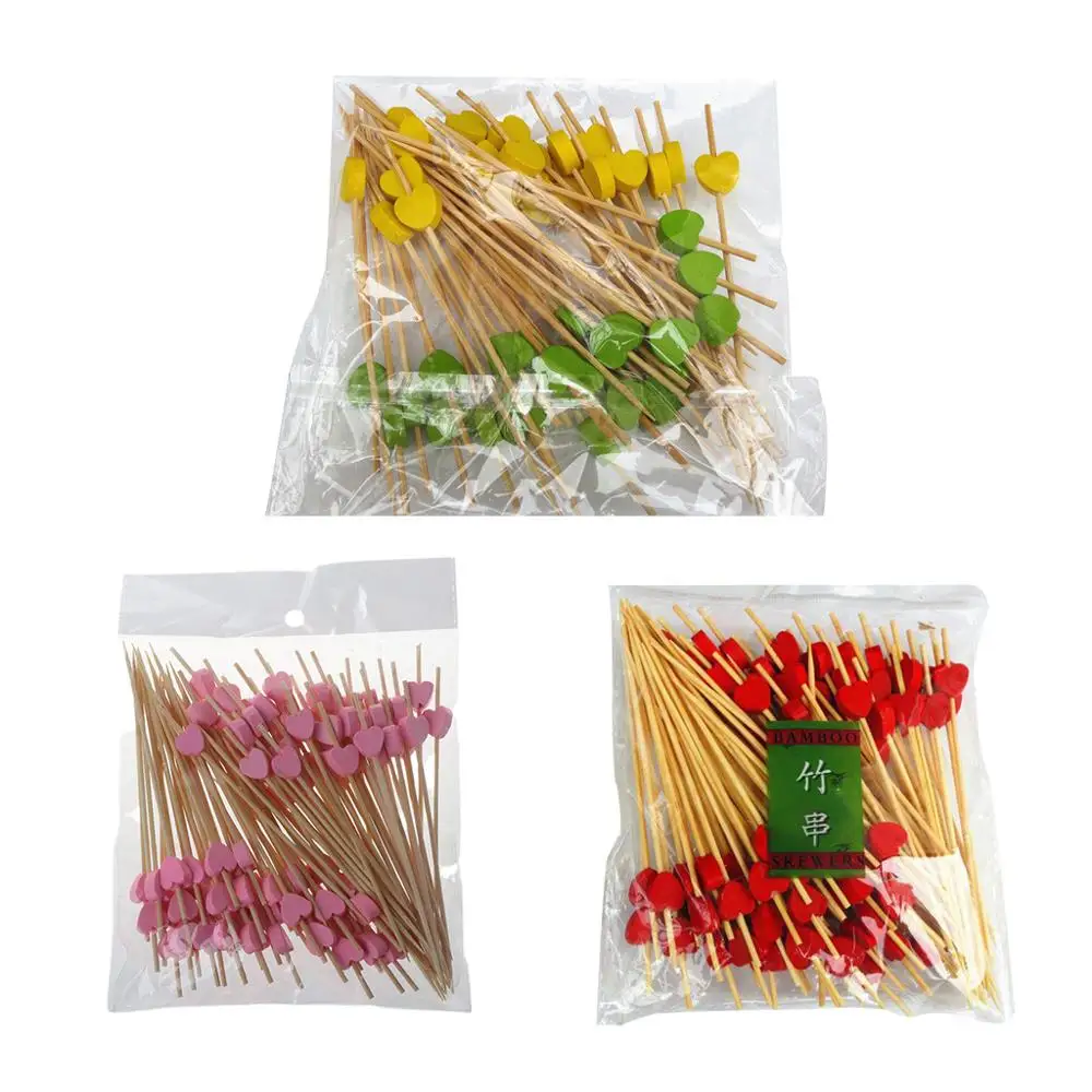 100Pcs 12cm Disposable Bamboo Heart Skewers Fruit Dessert Cake Sign Cocktail Picks Cute Food Sticks Buffet Cupcake Toppers Party
100Pcs 12cm Disposable Bamboo Heart Skewers Fruit Dessert Cake Sign Cocktail Picks Cute Food Sticks Buffet Cupcake Toppers Party