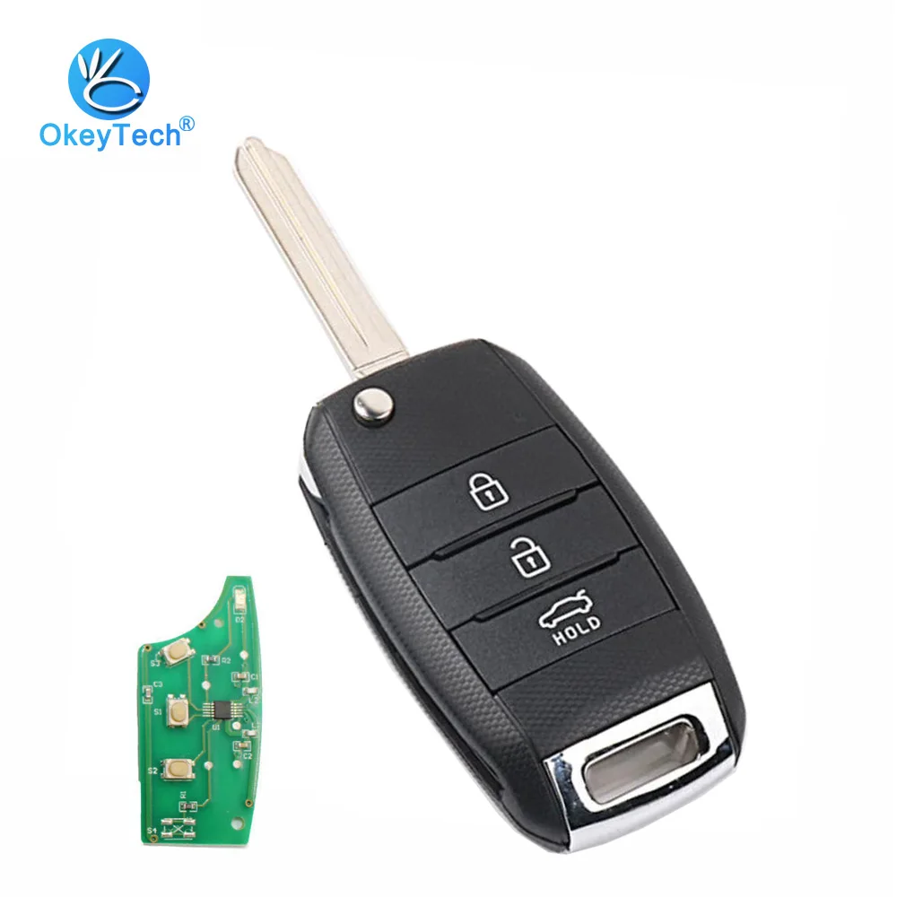 OkeyTech for Kia K3 Remote Key Flip Folding 3 Button 433mhz with 70 Transponder Chip Replacement Uncut Blank Blade Key for Kia
OkeyTech for Kia K3 Remote Key Flip Folding 3 Button 433mhz with 70 Transponder Chip Replacement Uncut Blank Blade Key for Kia
