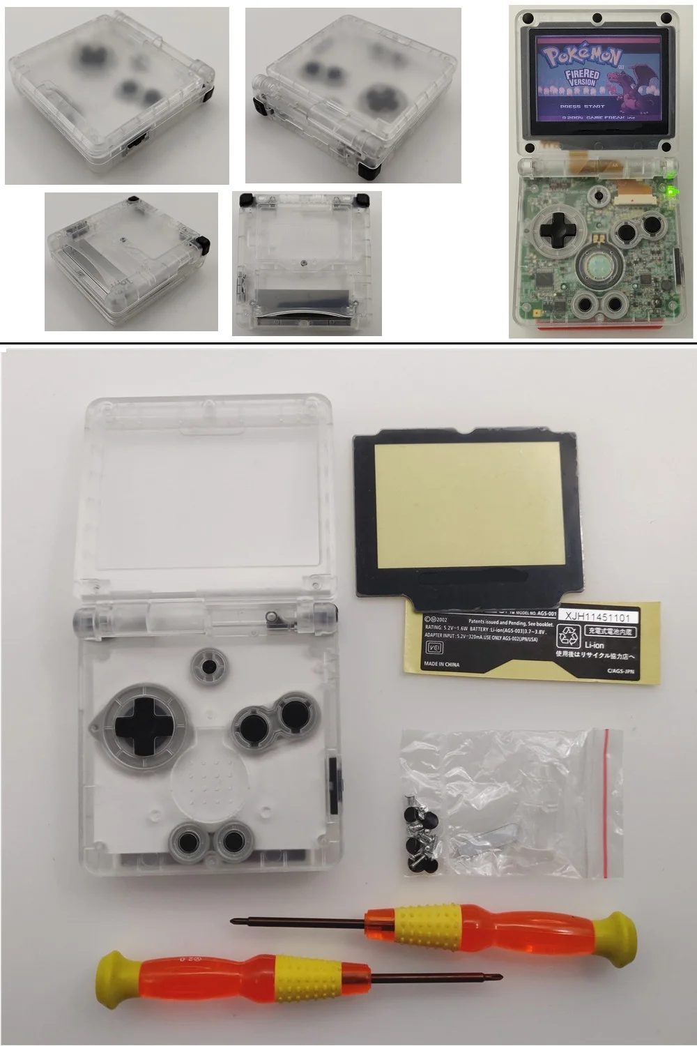 Transparent White Clear Shell Housing Case for Nintendo for GBA SP for Gameboy Advance SP Console
Transparent White Clear Shell Housing Case for Nintendo for GBA SP for Gameboy Advance SP Console