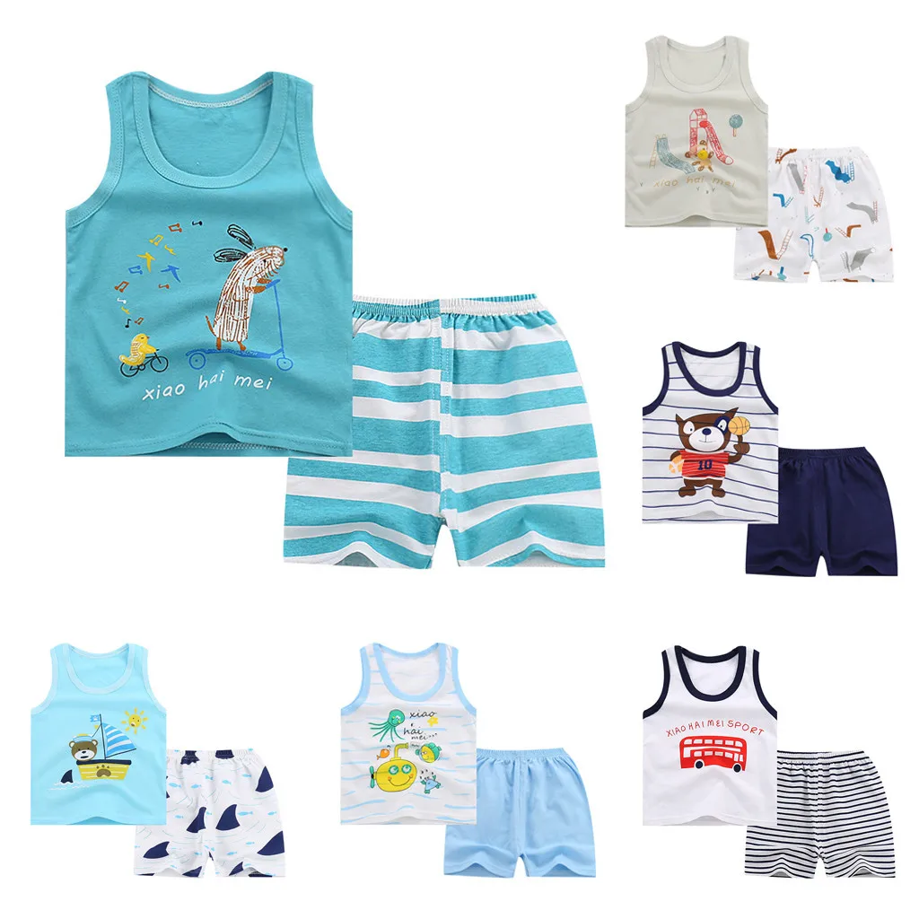 Baby Boy Girl Kids Sleeveless Cartoon Tracksuit Sport Suit Vest Pants Clothing vetement enfant garcon roupa menino bebek giyim
Baby Boy Girl Kids Sleeveless Cartoon Tracksuit Sport Suit Vest Pants Clothing vetement enfant garcon roupa menino bebek giyim
