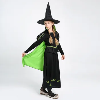 Girls Wicked Witch Costumes with Cape Halloween Masquerade Party Evil Enchantress Cosplay Fancy Dress for Kids
Girls Wicked Witch Costumes with Cape Halloween Masquerade Party Evil Enchantress Cosplay Fancy Dress for Kids