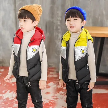Boy's Hooded Cartoon Print Thick Warm Down Vests Color Patchwork Outdoor Coat Vests
Boy's Hooded Cartoon Print Thick Warm Down Vests Color Patchwork Outdoor Coat Vests