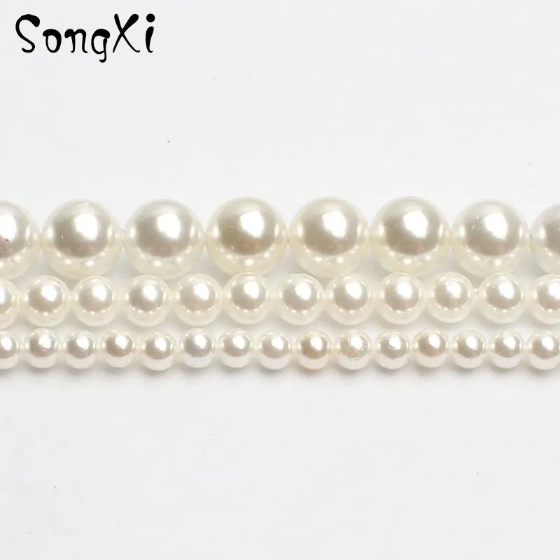 Wholesale Natural White Round Loose Pearl Shell Beads for Jewelry Making Diy Shells Necklace Bracelet Jewellery 2/3/4/6/8mm 15''
Wholesale Natural White Round Loose Pearl Shell Beads for Jewelry Making Diy Shells Necklace Bracelet Jewellery 2/3/4/6/8mm 15''