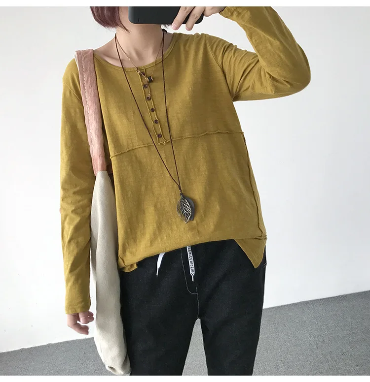 9903# 2019 Spring Summer Long Sleeve Korean Blouse Loose Solid Color Tops Bamboo Cotton Shirts Women
9903# 2019 Spring Summer Long Sleeve Korean Blouse Loose Solid Color Tops Bamboo Cotton Shirts Women
