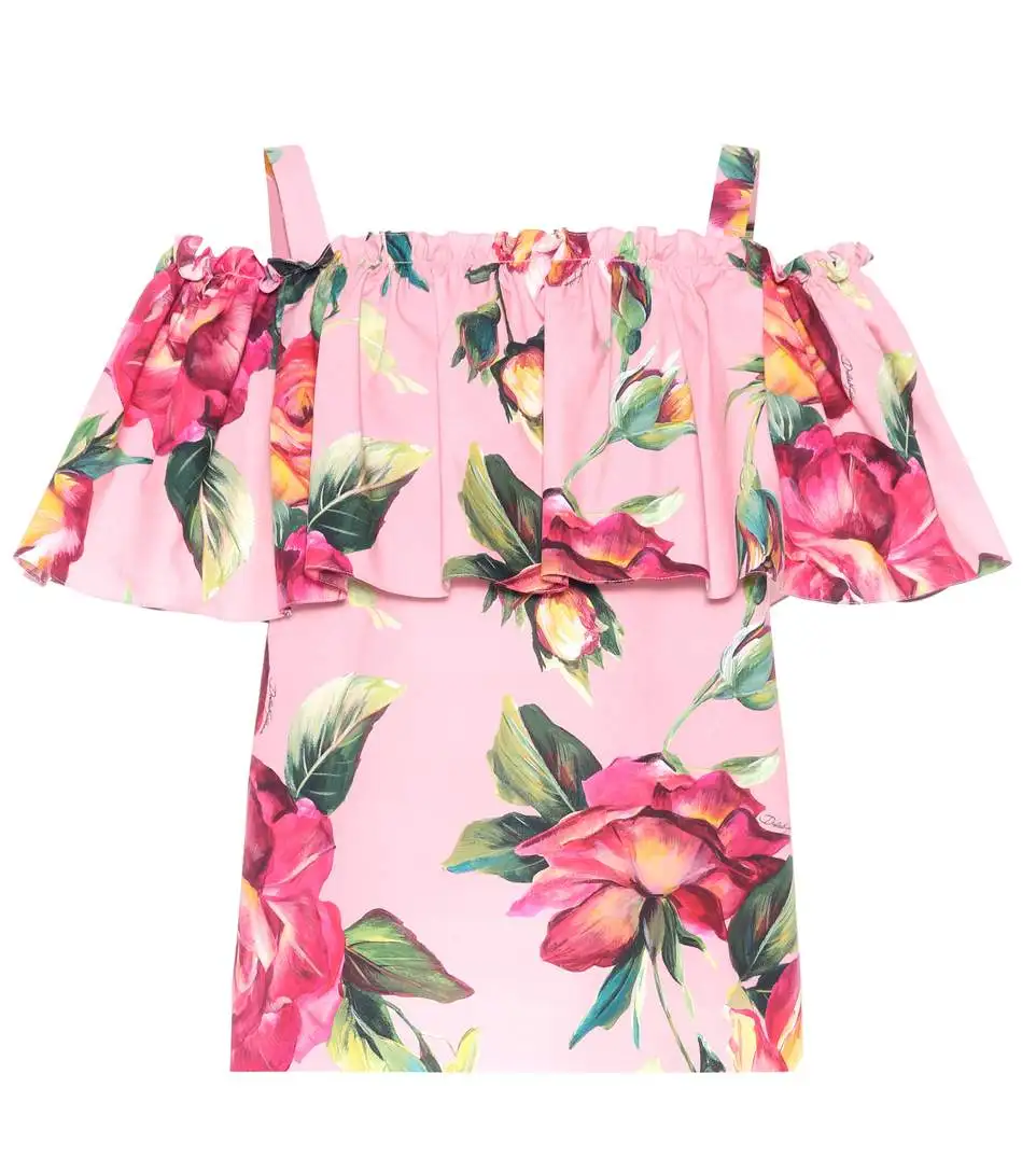Customized 2017 Newest Autumn Women's Casual Pink Rose Floral Printed Harness Shirts Femal Blouse Slash-neck Ruffles Tops | Женская