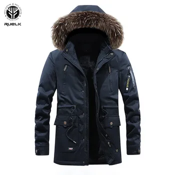 RUELK Winter Men's Overcoat Men Long Parkas Popular Hooded Warm Coat Plus velvet detachable hooded washed cotton Lowest Price
RUELK Winter Men's Overcoat Men Long Parkas Popular Hooded Warm Coat Plus velvet detachable hooded washed cotton Lowest Price