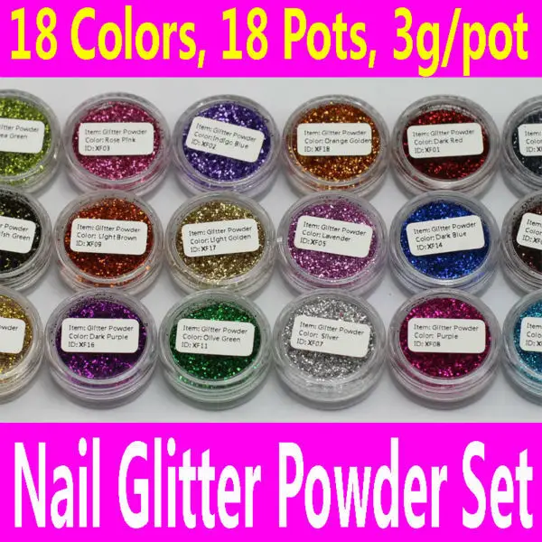 6 pcs Nail Art Glitter Powder Set 0.6mm PET Acrylic Decoration Fine Dust Pots Bottles UV Gel Shining Crafts 18 Colors To Select
6 pcs Nail Art Glitter Powder Set 0.6mm PET Acrylic Decoration Fine Dust Pots Bottles UV Gel Shining Crafts 18 Colors To Select
