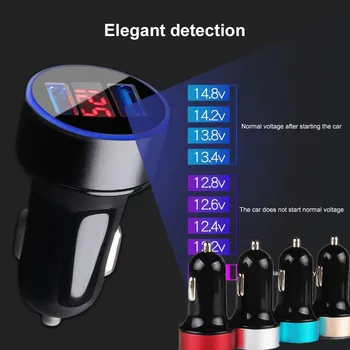 12V to 24V Dual USB 3.1A Phone Car Charger adapter 2 Ports Voltage LCD Display Vehicle outlet Socket for mobile cell huawei etc
12V to 24V Dual USB 3.1A Phone Car Charger adapter 2 Ports Voltage LCD Display Vehicle outlet Socket for mobile cell huawei etc