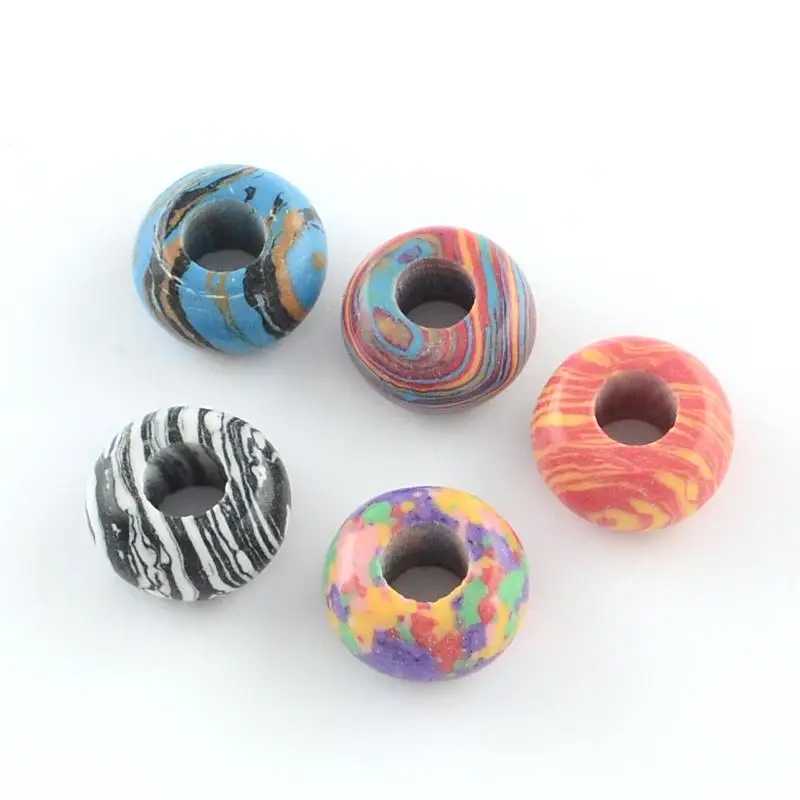 Rondelle Malachite Stone European Beads, Large Hole Beads, Mixed Color, 14x7~8mm, Hole: 5mm
Rondelle Malachite Stone European Beads, Large Hole Beads, Mixed Color, 14x7~8mm, Hole: 5mm