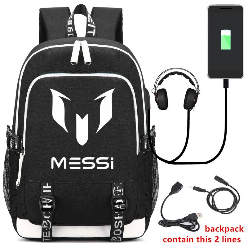 Cool Cristiano Ronaldo 7 Messi Backpack USB Charging CR7 Shoulder Bag Teenagers School Bag Travel Laptop Backpacks For Women Men
Cool Cristiano Ronaldo 7 Messi Backpack USB Charging CR7 Shoulder Bag Teenagers School Bag Travel Laptop Backpacks For Women Men