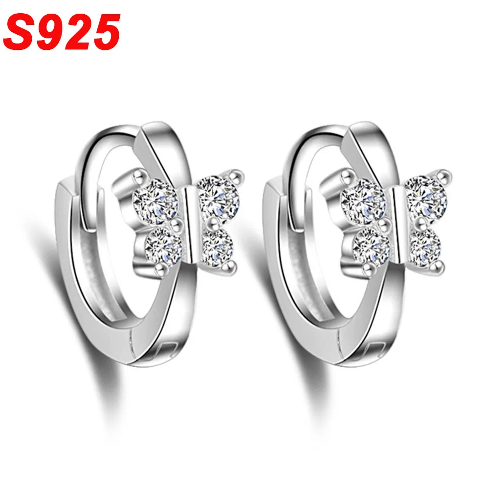 Cute Tiny 925 Sterling Silver Butterfly Hoop Earrings Children Girls Kids CZ Huggies Loop Helix Cartilage Piercing Jewerly SE007
Cute Tiny 925 Sterling Silver Butterfly Hoop Earrings Children Girls Kids CZ Huggies Loop Helix Cartilage Piercing Jewerly SE007