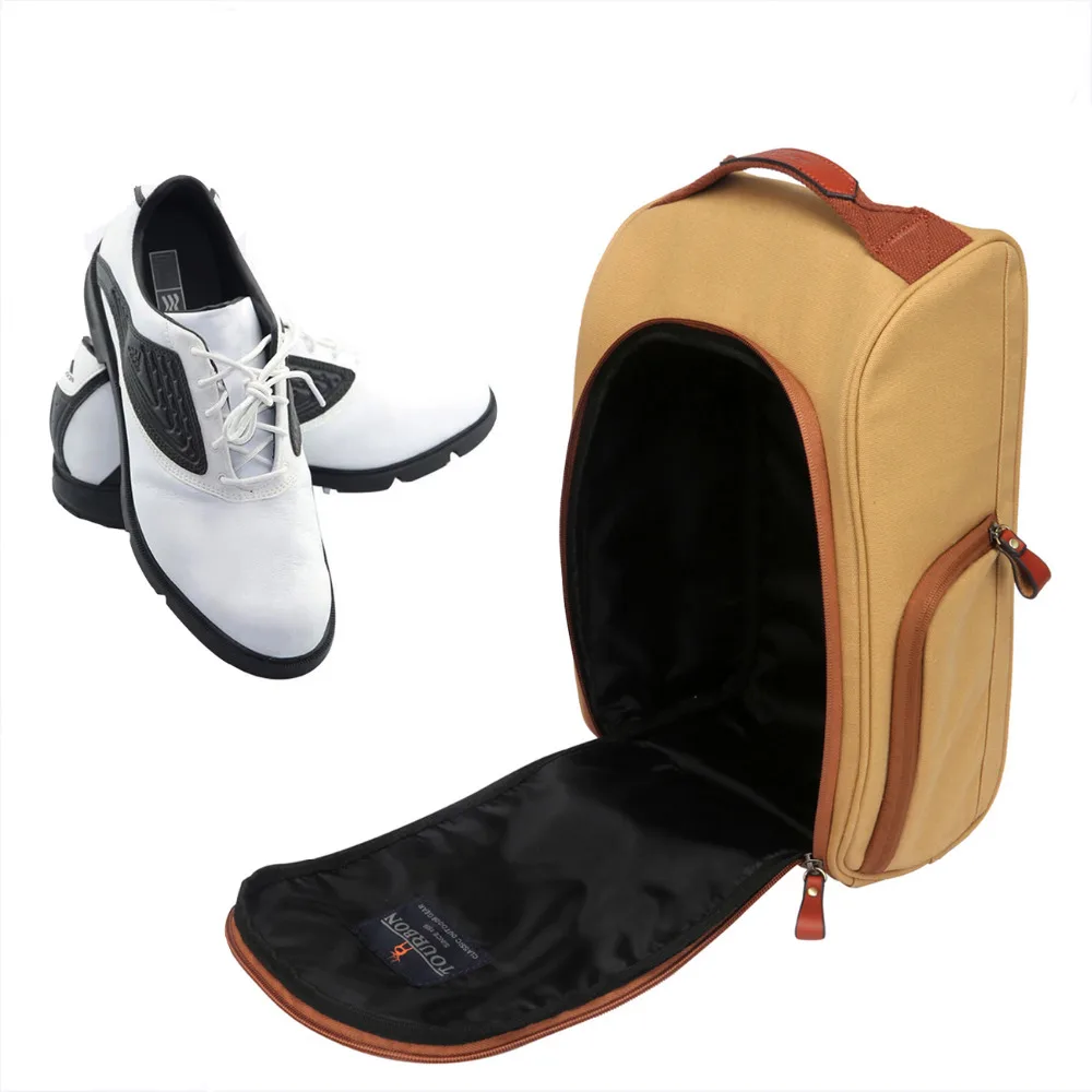 Tourbon Vintage Golf Shoes Bag Carrier Canvas Zipped Sports Bag Shoe Case Khaki Color
Tourbon Vintage Golf Shoes Bag Carrier Canvas Zipped Sports Bag Shoe Case Khaki Color