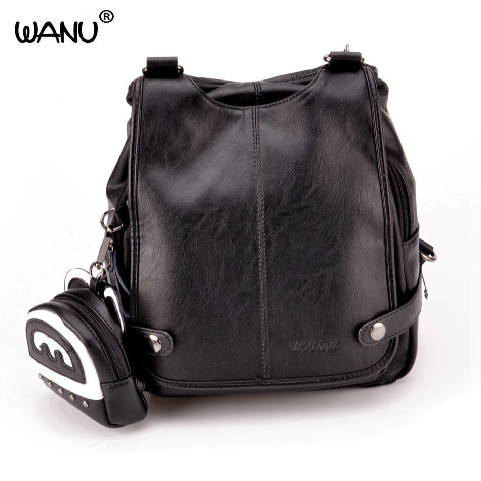 WANU Brand Leather Backpacks Women Fashion Mini Small Backpack Black Soft Solid Girls School Shoulder Bags Mochila Feminina
WANU Brand Leather Backpacks Women Fashion Mini Small Backpack Black Soft Solid Girls School Shoulder Bags Mochila Feminina