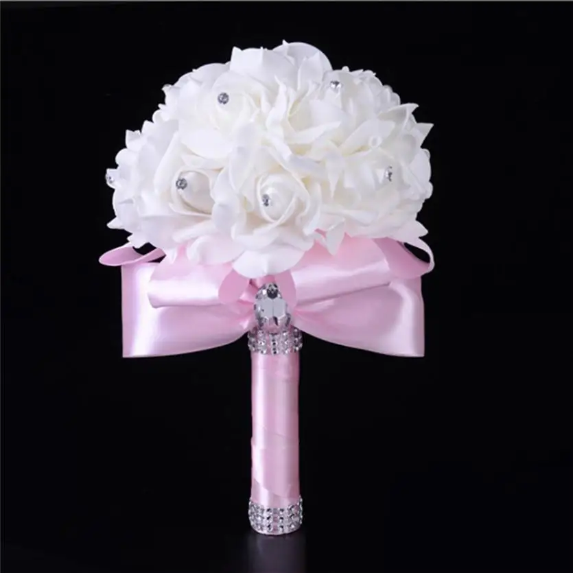 Hot Sale!Crystal Roses Pearl Bridesmaid Wedding Bouquet Bridal Artificial Silk Flowers Wedding Decoration Drop shipping
Hot Sale!Crystal Roses Pearl Bridesmaid Wedding Bouquet Bridal Artificial Silk Flowers Wedding Decoration Drop shipping