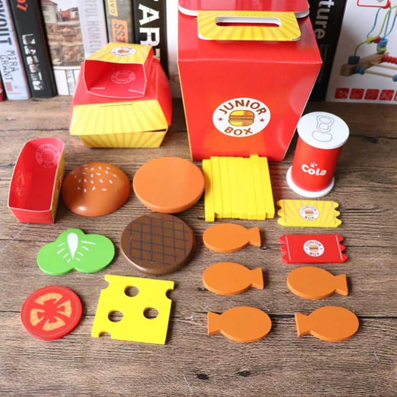 1 Set Wooden Pretend Play Toy Kitchen Set Fries Food Play Toy Simulation Fruit Drink Food Hamburger Chicken Children Toy D97
1 Set Wooden Pretend Play Toy Kitchen Set Fries Food Play Toy Simulation Fruit Drink Food Hamburger Chicken Children Toy D97