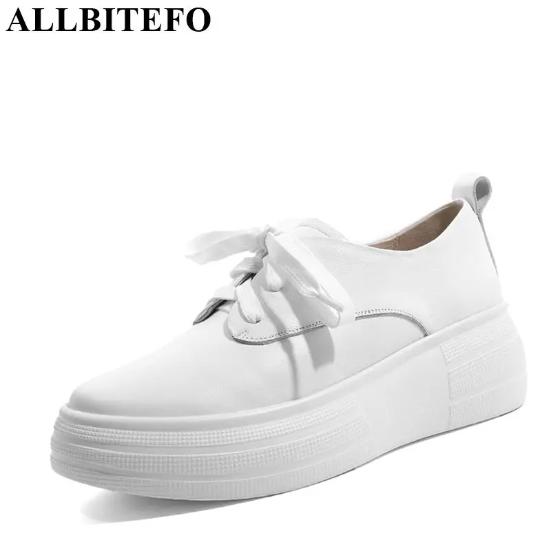 ALLBITEFO solid genuine leather women flats sneakers shoes fashion lace-up round toe flat heel shoes spring platform shoes
ALLBITEFO solid genuine leather women flats sneakers shoes fashion lace-up round toe flat heel shoes spring platform shoes